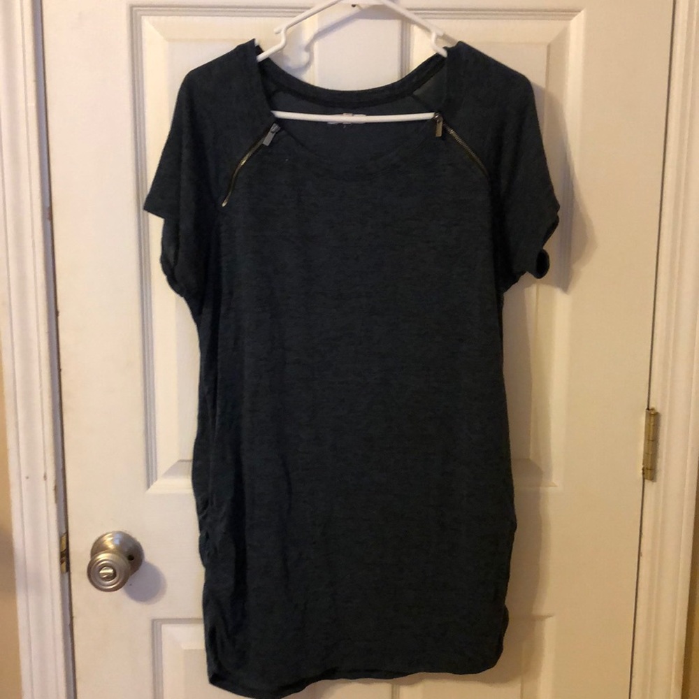 Dark green blue shirt